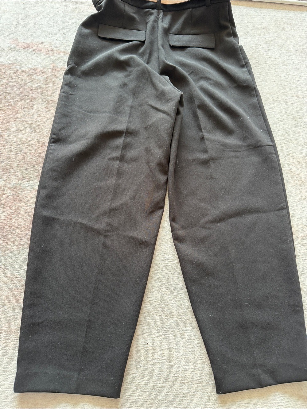 Zara Black Wide Leg Cropped Pants Size Small - Picture 3 of 3